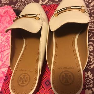 Tory Burch Size 8 Amelia Backless Loafer, Ivory